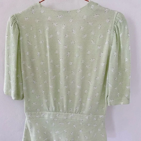 Rouje Light Green Floral Blouse Size 38 - Picture 5 of 8